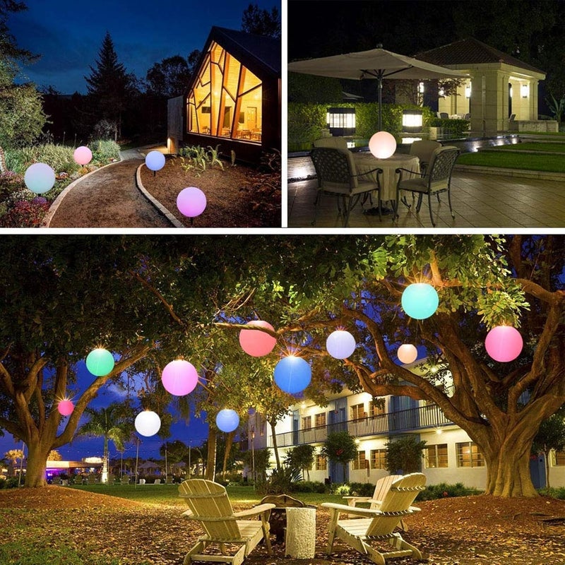 Borelor LED Ball Light, 8-Inch Rechargeable & Remote Control Globe Lights 16 RGB Colors Changing Indoor/Outdoor Night Light for Home/Party/Lawn/Desk Decoration - Image 3